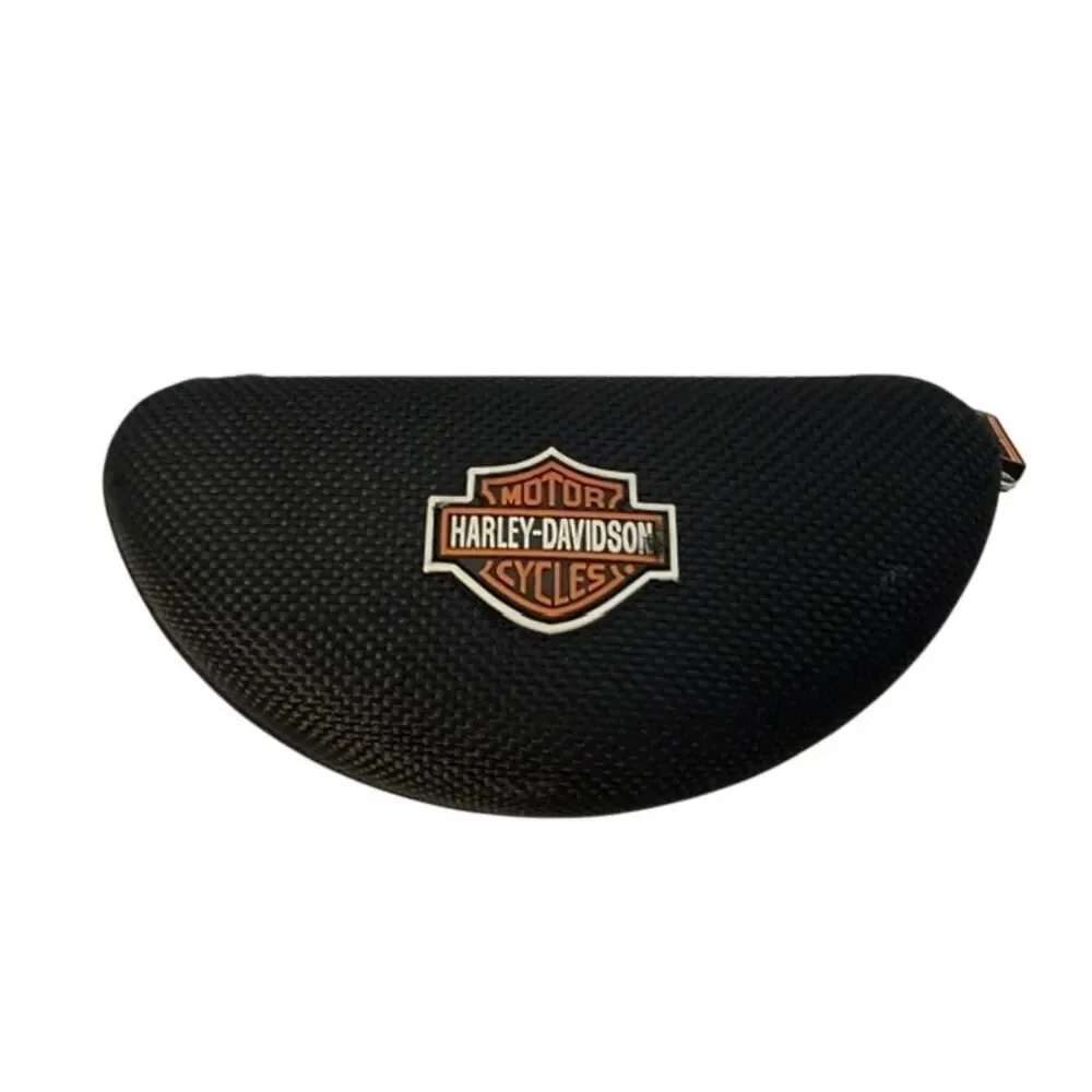 Harley Davidson Motorcycle Glass Sunglass Protective Zip Up Hard Case 6.5